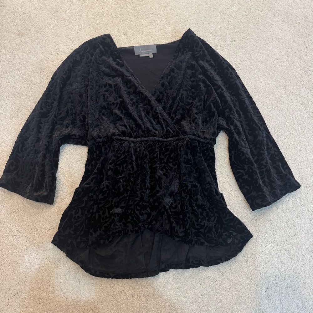 Anthropology Aleska Burnout Top Velvet Small